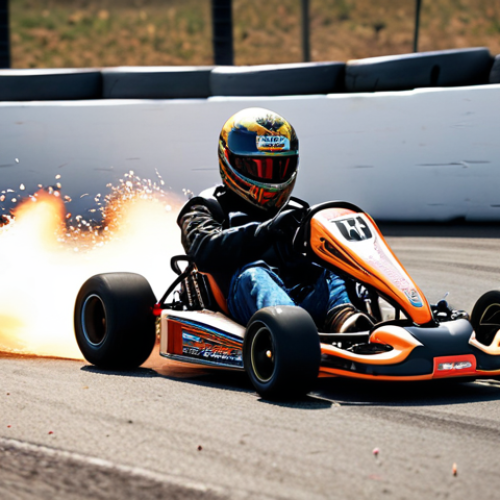 Home 25 **Image:** A kart drifting around a sharp corner on a race track, with sparks flying from the tires. The kart is using nitro, indicated by flames or a speed effect, and is skillfully navigating the turn at high speed.
**Keywords:** KartRider Drift, drifting, race track, nitro, speed, cornering, sparks.