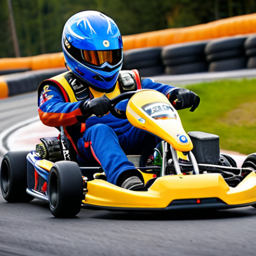 Home 24 **
Action shot of a KartRider kart drifting aggressively around a hairpin turn on a brand new, visually stunning circuit. Focus on the kart's tires kicking up sparks and the dynamic angle of the drift. Background should feature vibrant scenery with a slight blur to emphasize speed. The driver should have a determined expression.
**