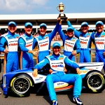 Teamwork Triumph**

"A group of fully clothed, professional KartRider racers celebrating a victory, hoisting a trophy, confetti falling, modest racing suits, pit lane background, safe for work, appropriate content, perfect anatomy, correct proportions, well-formed hands, proper finger count, natural body proportions, family-friendly, professional digital illustration"

**