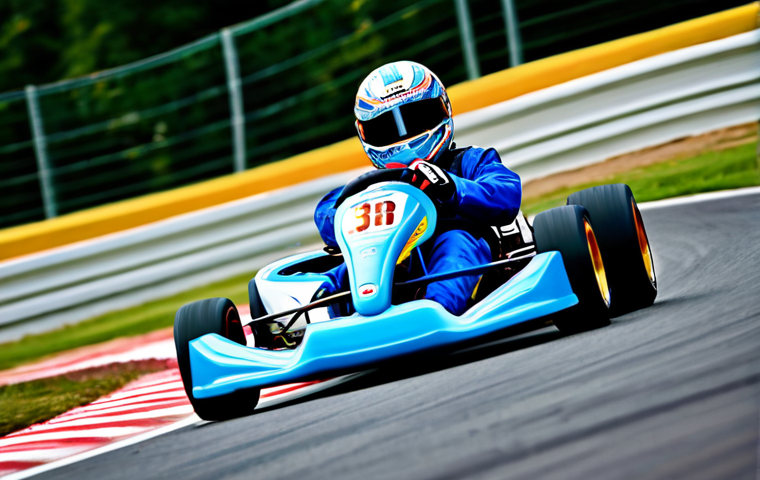 카트라이더 초보자를 위한 기본 기술 - Mastering the Drift**

"A professional kart racer in a racing suit, skillfully drifting around a tig...
