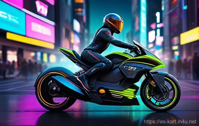 카트라이더 아이템 합성 공략 - **Prompt 1: Futuristic Urban Racer**
"A confident, diverse female racer stands beside her sleek,...