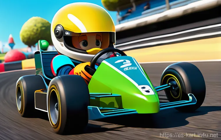 카트라이더 초보 유저를 위한 기본 정보 - A highly skilled male racer (aged 18-25) wearing a form-fitting, sleek dark blue and orange racing s... 카트라이더 초보 유저를 위한 기본 정보 - A highly skilled male racer (aged 18-25) wearing a form-fitting, sleek dark blue and orange racing s...