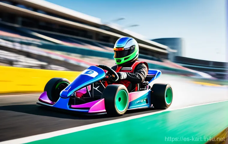 카트라이더 초보 유저 길라잡이 - **Dynamic Racing Drift:** A vibrant, high-energy illustration of a colorful racing kart mid-drift on...