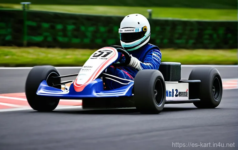 카트라이더 트랙별 카트 추천 - **Image Prompt 2: Unleashing Extreme Speed on a Straightaway**
    "A powerful, sleek racing kart ac...