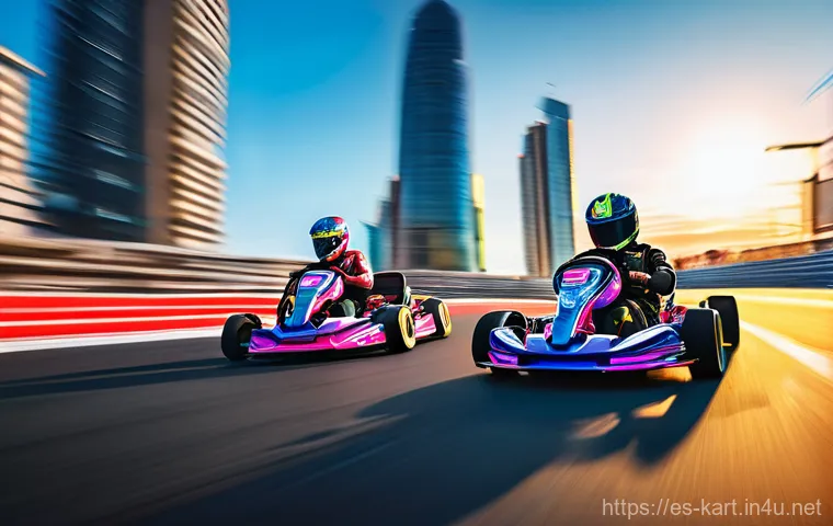 카트라이더 리그 프로모션 - **Prompt 1: Dynamic Kart Racing Action**
    A high-octane, dynamic image capturing a thrilling mome...