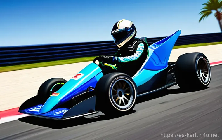 카트라이더 초보 유저의 성공 비법 - **Prompt: Rookie's Focused Practice Session**
    A young adult male driver, wearing a pristine, bri...