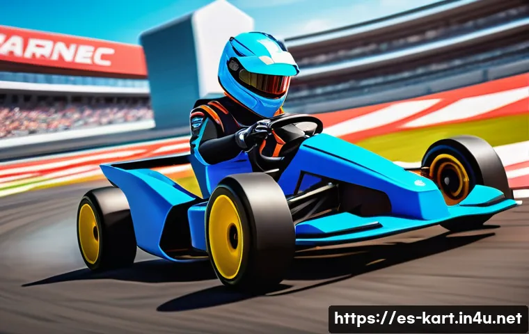 카트라이더 팀플레이와 전략적 사고 - A dynamic racing team in a colorful, futuristic kart racing environment, featuring three distinct ch...