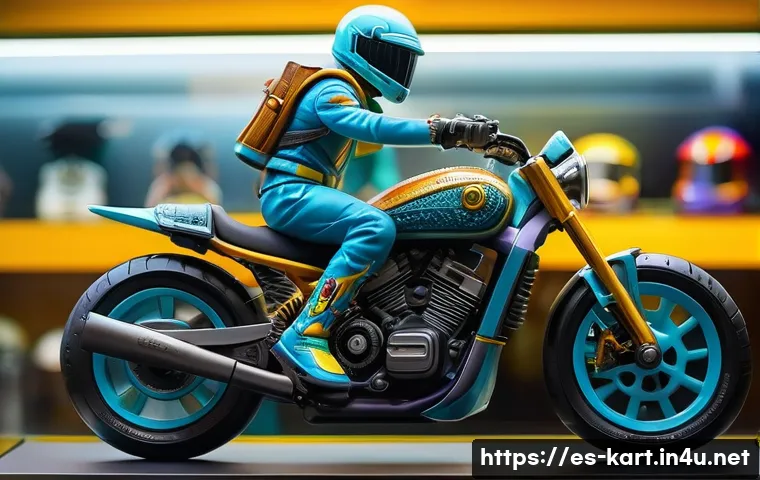 카트라이더 공식 굿즈 리스트 - A highly detailed collectible KartRider figure displayed in a glass case, featuring vibrant colors a...