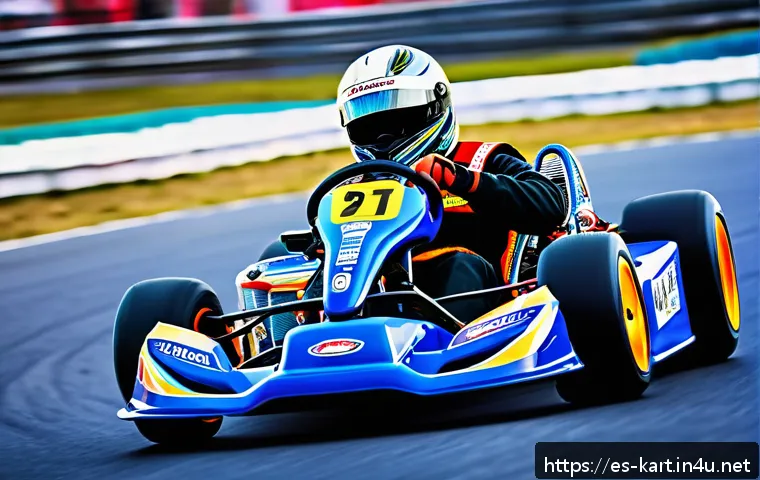 카트라이더 초보 유저와 트랙 공략 요령 - A dynamic racing scene featuring a skilled kart driver executing a perfect drift through a tight cur...