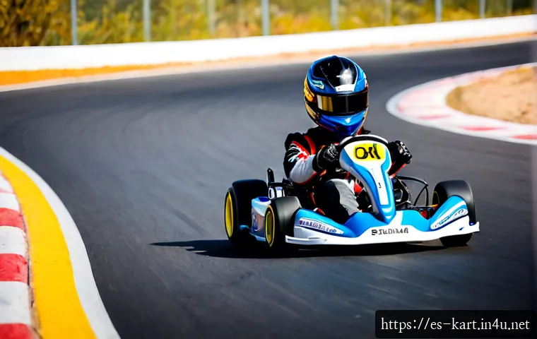 카트라이더 초보 유저에게 유용한 가이드 - Photorealistic beginner-friendly kart racing scene at a sunny outdoor track in Spain, a young adult ...
