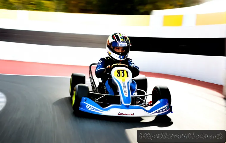 Home 17 카트라이더 트랙 공략법과 모드별 차이 - Photorealistic indoor go-kart racing track strategy scene, a focused Spanish teenage racer in a safe...